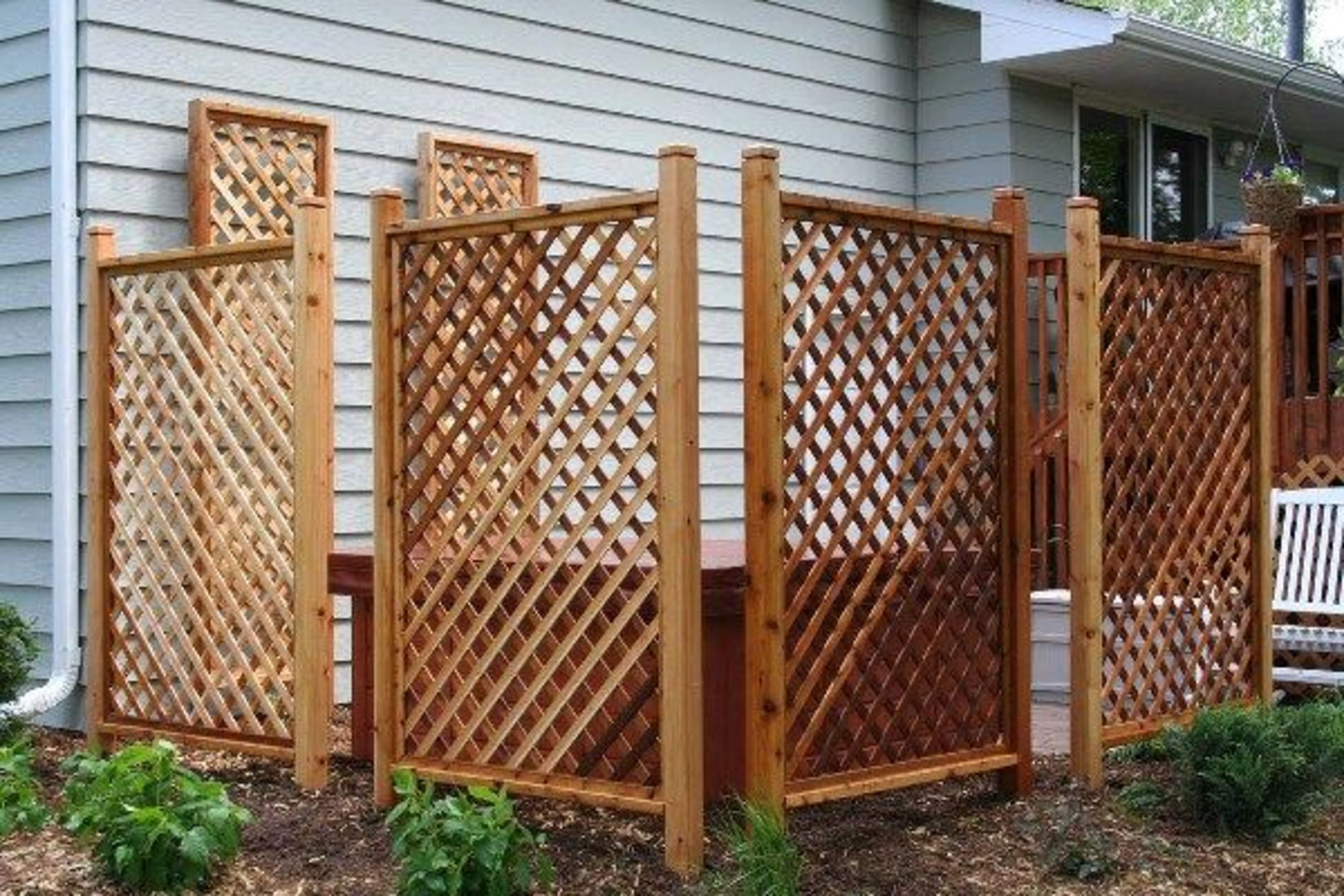 2 xWooden Trellis panel 2'x 6' 610mm x 1829m pressure treated trellis and topped 
