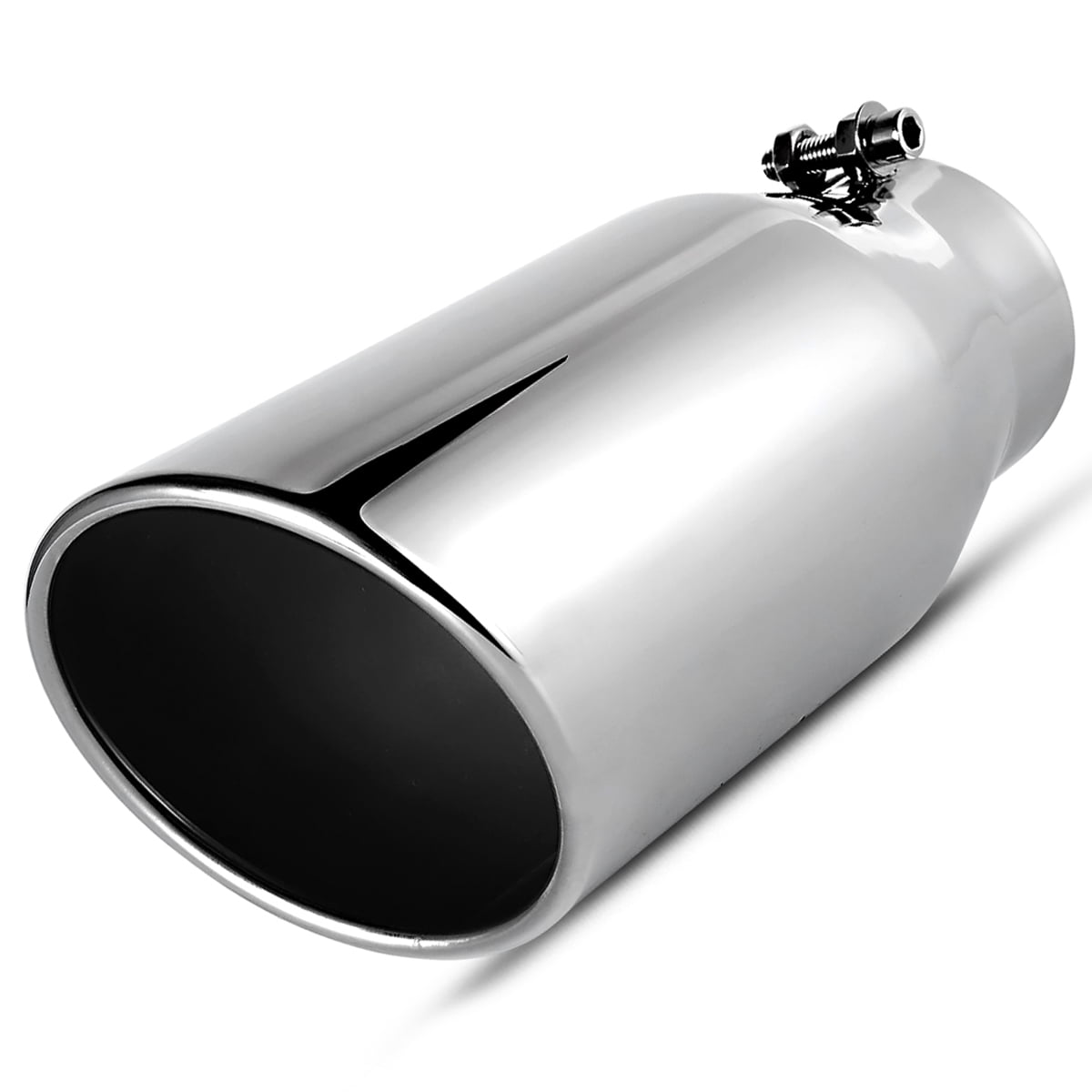 12" Long 5" Outlet Diesel Stainless Steel Bolt On Exhaust Tip 4" Inlet 