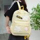 thumbnail image 4 of Y2K Mochila para mujer Bolsos estéticos Mochila con patrón de estrellas para viajes de trabajo Amarillo, 4 of 7