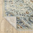 thumbnail image 3 of 5' X 7' Blue Beige Rust Gold And Teal Oriental Power Loom Stain Resistant Area Rug, 3 of 10