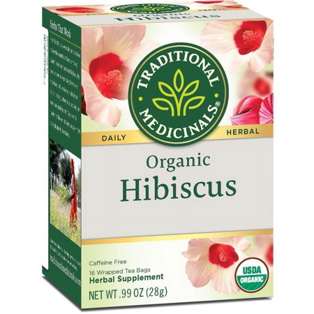 Traditional Medicinals Tea, Organic Hibiscus, Supports Your Cardiovascular System, 16 Tea Bags