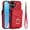 red, variant on For iPhone 16 Case Premium PU Leather Accordion Folding Wallet &Card Holder With RFID Shielding Material Phone Case ,with Adjustable Ring Holder And Wristband,black,For iPhone 16