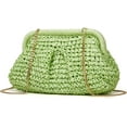 thumbnail image 5 of Women Straw Crossbody Clutch Purse Straw Shoulder Handbag Cloud Dumpling Pouch Rattan Summer Beach Woven Handmade Bag, 5 of 7
