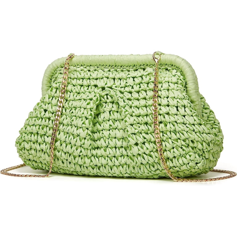 Women Straw Crossbody Clutch Purse Straw Shoulder Handbag  display picture 1