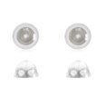 thumbnail image 1 of Universal EZback Earring Backs Soft Clear Silicone and 10k White Gold Small 2 Pairs, 1 of 7