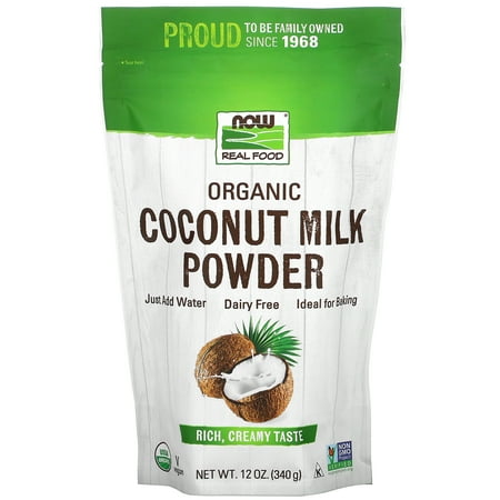 NOW Foods  Real Food  Organic Coconut Milk Powder  12 oz (340 g)
