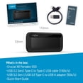 thumbnail image 4 of SSD Portátil Crucial X8 2 TB hasta 1050 MB/s para PC y Mac USB 3.2 Unidad Externa, 4 of 8