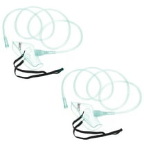 FRCOLOR Disposable Oxygen Mask for Adult Made of Silicone Blue Daily Use Lightweight Elastic Strap 2 Pcs