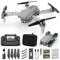 Christmas Gifts for Boys 13 Years Old New Drones for Adults Drone with Camera Remote Control with Screen Display and Cool LED Light 2.4G RC Quadcopter Altitude Hold for Kids Adults