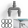 thumbnail image 3 of C Above Ground Pool Hose Equal Tee Adapter 1.5In Three Way 120 Degree Connector For Return Line Fitting Replacement, 3 of 9