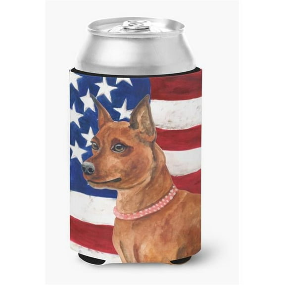 Miniature Pinscher Patriotic Can or Bottle Hugger