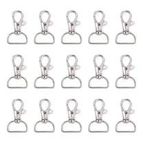 10pc Iron Swivel Lobster Claw Clasps Platinum 38x24x6mm