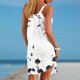 thumbnail image 2 of Vestidos de Verano Lindos para las Mujeres Que Imprimen Vestido de Sol Suelto con Cuello en V, sin Mangas con Bolsillos para el Uso Informal, 2 of 5