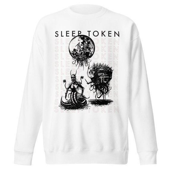 Sleep Token Take Me Back Jumbo Print Unisex Sweatshirt - White - 3XL