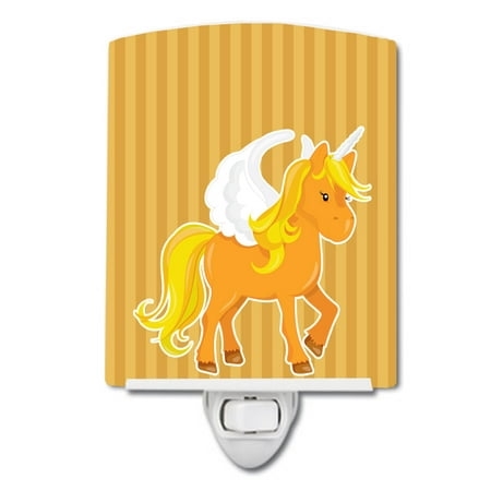 

Unicorn Orange Stripes Ceramic Night Light