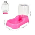 thumbnail image 2 of RUNROTOO Stable Design Pink Plastic Dog Water Dispenser 1Pack Suitable for Puppies and Dogs 500ml Capacity, 2 of 6