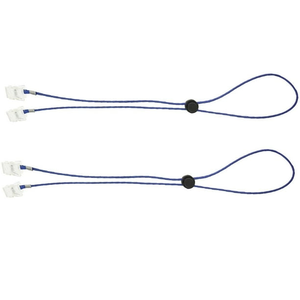 2 pinzas flexibles para babero, ideales para bebés y personas mayores. Azul