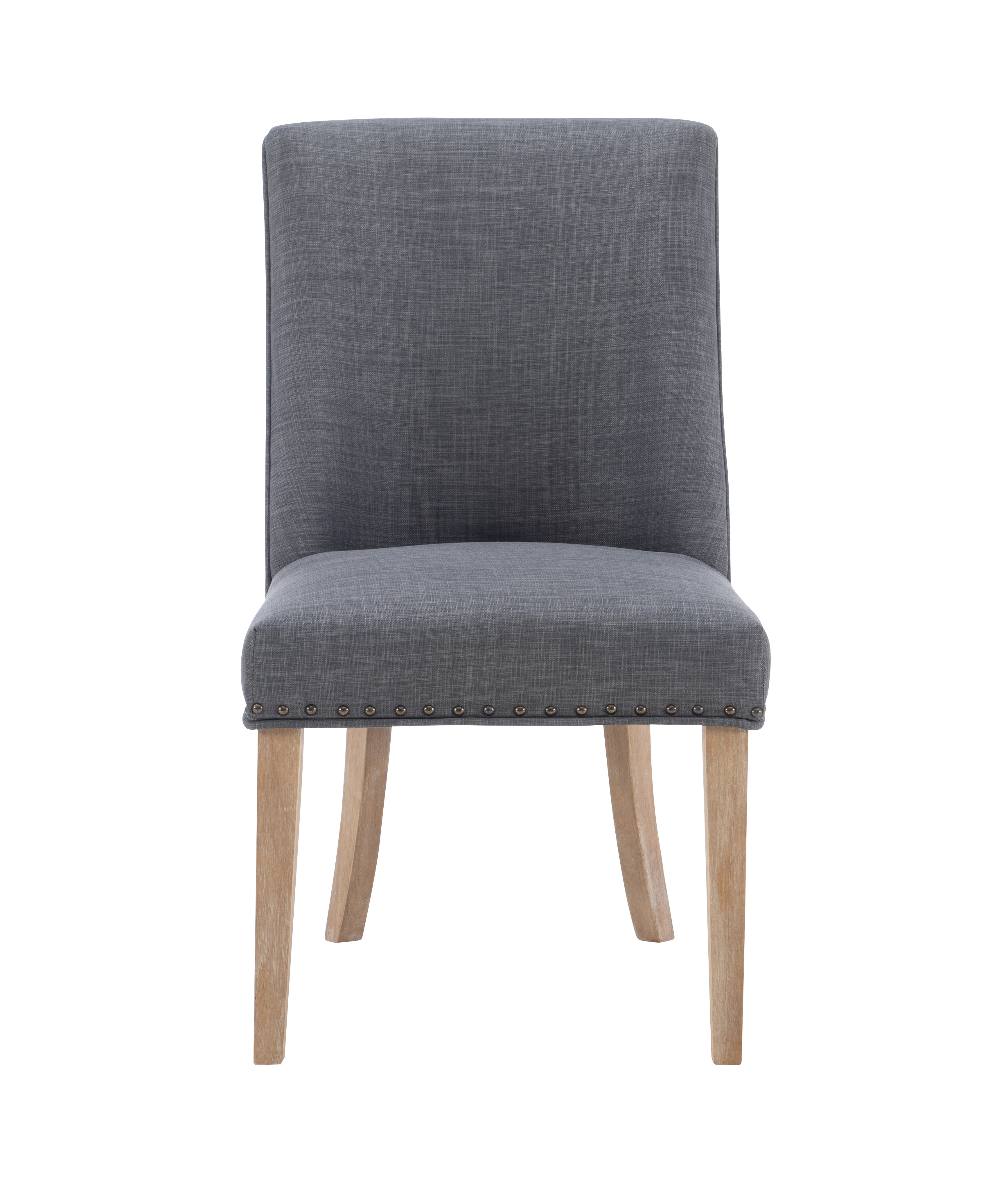 Powell Augusta Upholstered Dining Chair, Set of 2, Natural with Gray