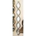 thumbnail image 2 of Decmode 49 Inch Glam Iron and Wood Helix Wall Mirror Decor, Silver, 2 of 4