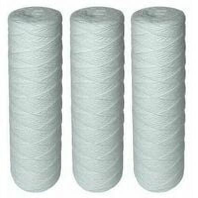 Cartucho Filtrante Desiderio Cartuchos Filtrantes Bobinados para Filtro de Agua – Filtración de Sedimentos hasta 25 micras – Formato Estándar Universal 10” pulgadas – Duración: 1 año – Paquete de 3