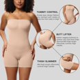 thumbnail image 7 of Xmarks Women's Shapewear Bodysuits Seamless Tummy Control Body Shaper Mid Thigh Slimmer Butt Lifter Removable & Adjustable Straps Short Jumpsuit, No Pads, S-3XL, 7 of 7