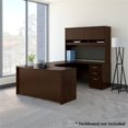 thumbnail image 2 of Series C Right Hand Bow Front U Shaped Computer Desk with Hutch in Mocha Cherry, 2 of 7