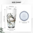thumbnail image 4 of Daiia Running White Horses Printed 20oz Insulated Coffee Cup with Straw Topper, Fully Spill Proof Travel Coffee Mug, Stainless Steel Tumbler for Work Home Outdoor Car-Without Straw, 4 of 8