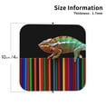 thumbnail image 2 of Honeii Chameleon Panther On Colored Pencils Print Leather Coaster Set of 4, Ideal for Safeguarding Your Furniture from Drinks Spills and Effortless Cleanup-Square, 2 of 6