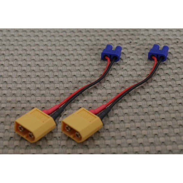 HobbyFlip Male XT60 to Female EC2 Losi LiPO Battery Power Connector