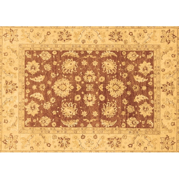 Ahgly Company Indoor Rectangle Oriental Brown Traditional Area Rugs, 7' x 10'