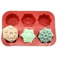 thumbnail image 1 of Elementos Navideños Molde De Pastel De Silicona 3D Molde Para Hornear Encaje De Copo De Nieve Moldes Para Hornear Diy Para Gelatina De Caramelo De Chocolate Methold HA038608-00, 1 of 6
