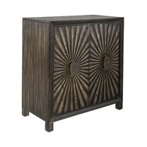 Chaucer Medium Brown 2 Door Wine Accent Cabinet