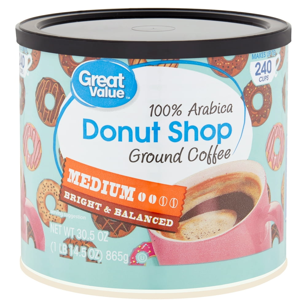 Great Value Donut Shop 100 Arabica Medium Ground Coffee, 30.5 oz