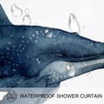 thumbnail image 3 of Whale Waterproof Printed Bathroom Curtain Set with Hooks - Shower Curtain Sets for Bathroom Decoration, 3 of 5