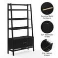 thumbnail image 6 of Crosley Furniture Landon Large Etagere Bookcase in Matte Black, 6 of 10