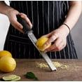 thumbnail image 4 of 1-Pack Premium Lemon Zester & Cheese Grater – Stainless Steel Kitchen Tool for Citrus, Parmesan, Chocolate, Ginger, Garlic, Nutmeg & Vegetables TIKA, 4 of 10