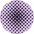thumbnail image 1 of Ahgly Tapis Rond Lavable en Machine Intérieur Transitionnel Rebecca Violet, 4 Pieds Rond, 1 of 7