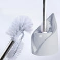 Infidev Modern Compact Toilet Brush Kit，Long Handle, Washable Brush