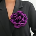 thumbnail image 4 of Fashionable Fabric Badge Rose Flower Brooch for Women Handcrafted Lapel Pin Sophisticated Corsage Badge Accessory, 4 of 9