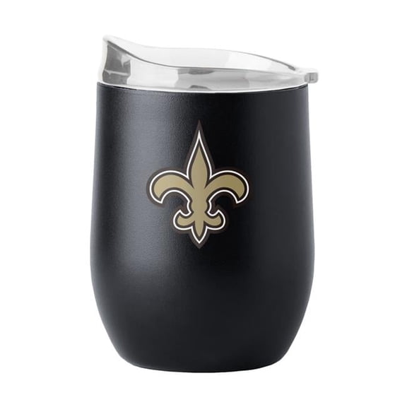 16 oz Orleans Saints Flipside Powder Coat Curved Beverage Tumbler