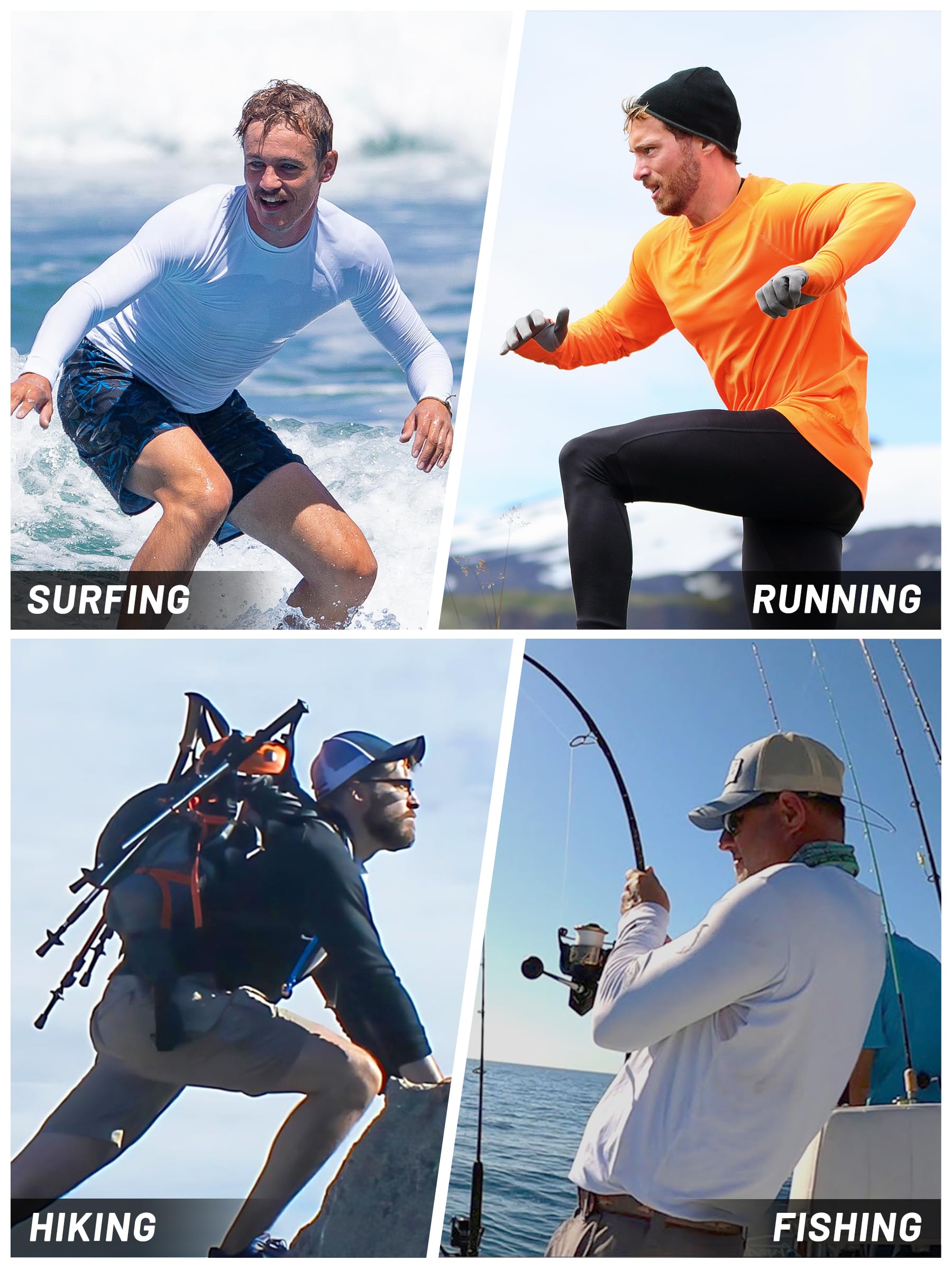 TELALEO Men's Long Sleeve Moisture-Wicking Tee, 5-Pack photo 5