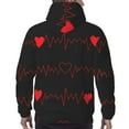 thumbnail image 6 of Bingfone Cardiogram And Heart Men'S Drawstring Hoodie Long Sleeve Pocket Sweatshirts-3x-Large, 6 of 9