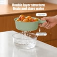 thumbnail image 1 of Home and Kitchen on Clearance, Double Layer Strainer Basket with Water Release Ergonomic Grip Versatile for Kitchen Use Rinse and Serve Produce Vegetables, Home Decor, Mothers Day Gifts, 1 of 6