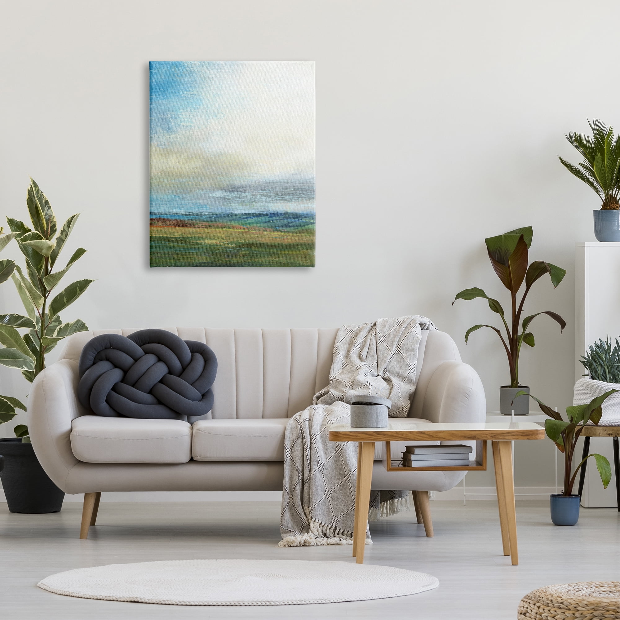 Stupell Industries Blue Sky Meadow Landscape Alluring Green Hills, 30 x 40, Designed by Suzanne Nicoll