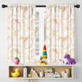 thumbnail image 5 of Fall Leaves and Pumpkins Design Tier Curtains 2 Pieces Rod Pocket 27.5x24,42x54in Kitchen Curtains Fall Holiday Long Curtain, 5 of 5