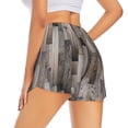 thumbnail image 3 of Haiem Wooden Texture Women's 2 in 1 Running Shorts - Lightweight Athletic Workout Gym Yoga Breathable Sports Shorts Liner with Phone Pockets-Large, 3 of 9