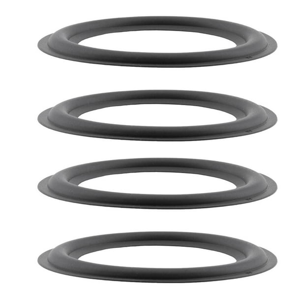 Kit de Reparación de Sonido Envolvente de Espuma para de 4 Paquetes, Accesorios de Reparación, 4 Pulgadas, Negro Sunnimix Reparación de bordes de altavoz de audio