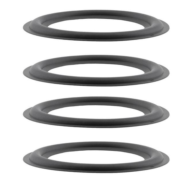 4Pcs Rubber Speaker Foam Edge Washer Surrounds s Replacement Parts Black