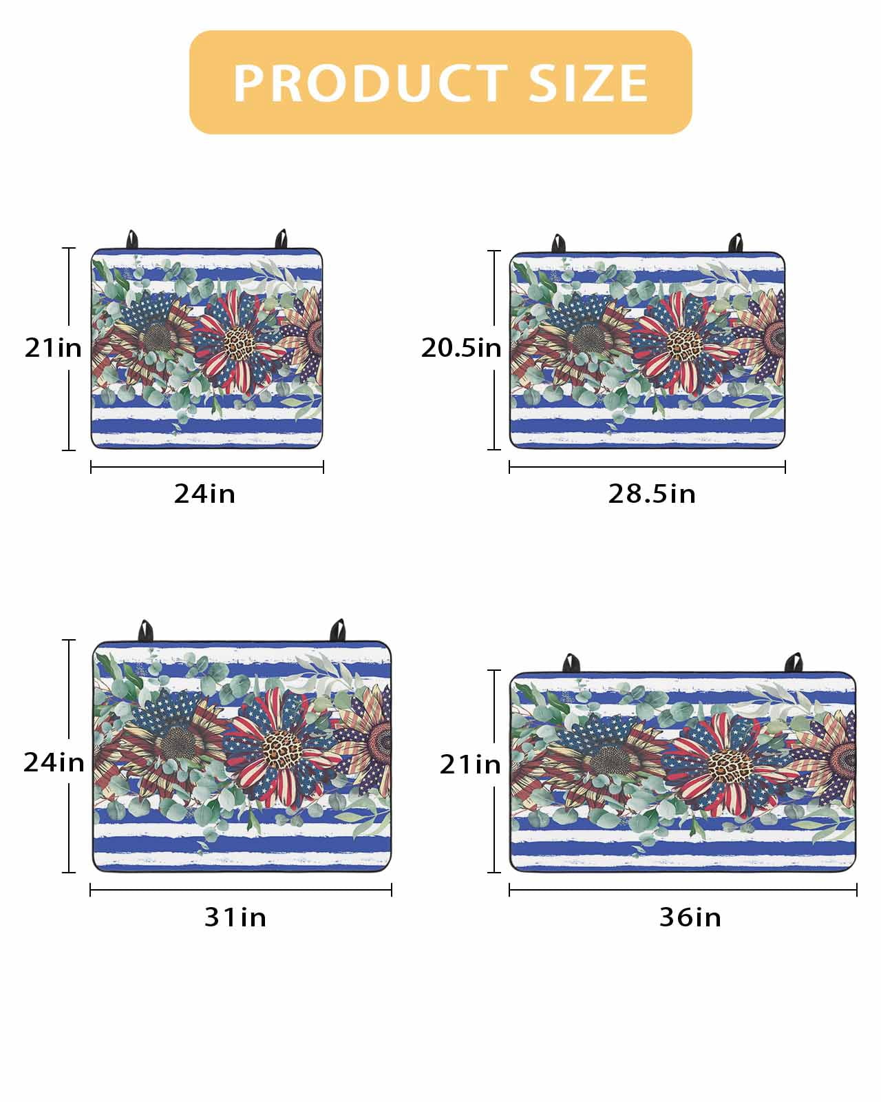 nqOlkjepod Large Induction Cooktop Protector Mat 36"x21", 4th of July Stove Top Covers for Electric Stove, Independence Day Star Botanical Blue Striped Stove Burner Cover Mats, Glass Top Stove Cover