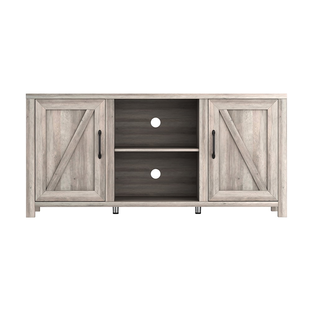 Kadyn 59 Inch Modern Farmhouse Double Doors TV Stand, Wood TV Entertainment Center with Adjustable Shelves, Modern TV Console for TVs up to 65 Inches, Grey Walnut Kadyn 59 Inch Modern Farmhouse Double Doors TV Stand, Wood TV Entertainment Center with Adjustable Shelves, Modern TV Console for TVs up to 65 Inches, Grey Walnut